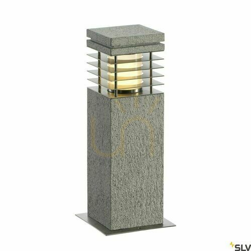 Verifica Lampă de exterior poștală SLV ARROCK GRANITE granit gri IP44 40 cm 231410