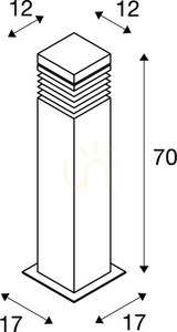 Lampă de exterior tip stâlp SLV ARROCK Granite gri granit 70 cm IP44 231411 1 Lampă de exterior tip stâlp SLV ARROCK Granite gri granit 70 cm IP44 231411 small 1