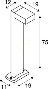 Lampa postala exterior SLV QUADRASYL 75 antracit aluminiu IP44 232295 6 Lampa postala exterior SLV QUADRASYL 75 antracit aluminiu IP44 232295 small 6