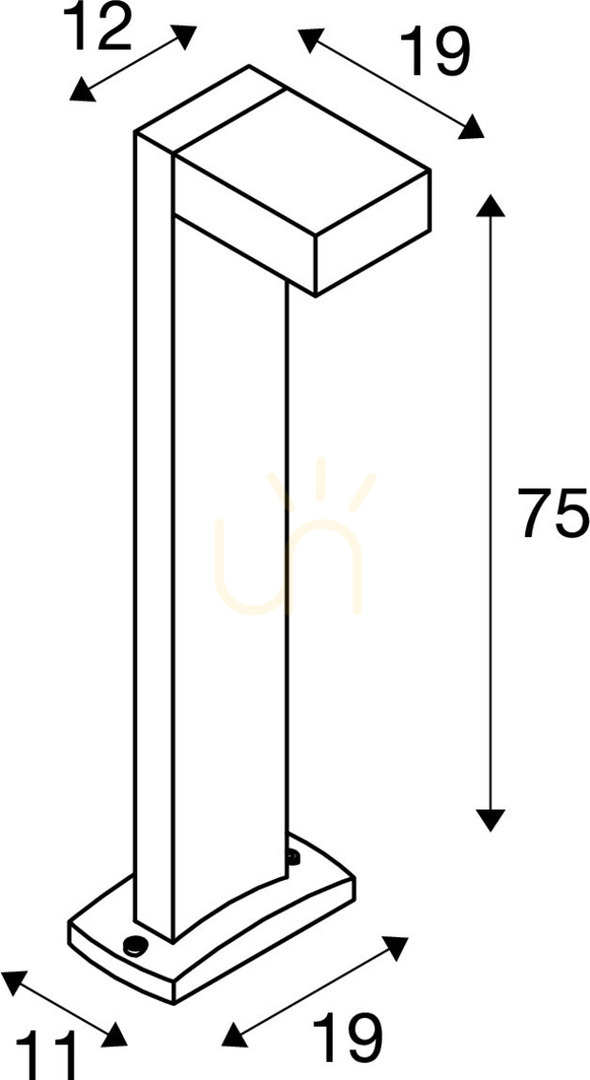 Vedere Lampa postala exterior SLV QUADRASYL 75 antracit aluminiu IP44 232295 Lampa postala exterior SLV QUADRASYL 75 antracit aluminiu IP44 232295