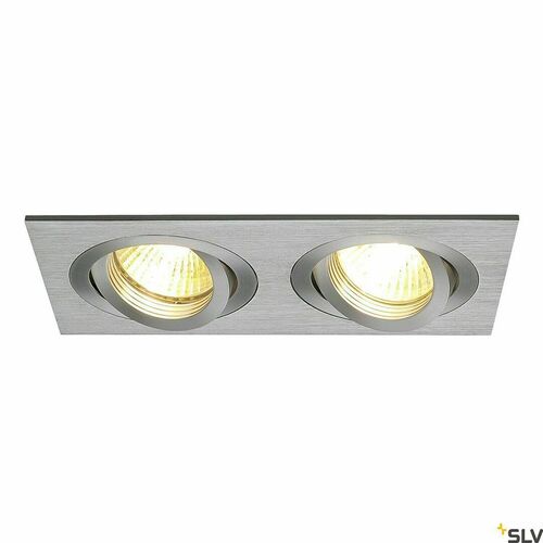 Verifica Spot încastrat SLV NEW TRIA 2 argintiu dublu GU10 50W IP20 111362