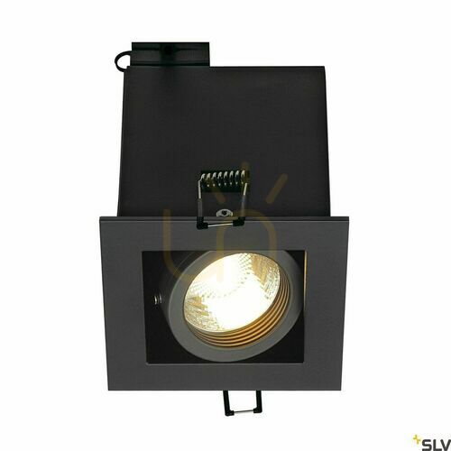 Verifica Spot încastrat SLV KADUX 1 GU10 negru pătrat max. 50 W înclinare 30° decupaj 8x8 cm 115510