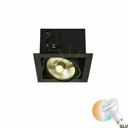 Verifica Spot încastrat SLV KADUX 1 GU10 negru 75W 230V 115540