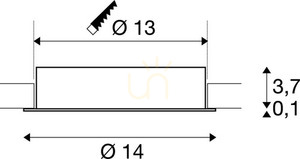 Spot încastrat SLV OCCULDAS 14 alb LED 15W 3000K dimabil 117331 6 Spot încastrat SLV OCCULDAS 14 alb LED 15W 3000K dimabil 117331 small 6