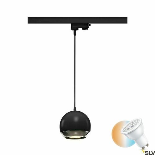 Verifica Lampă suspendată bară SLV Light Eye 150 negru-crom GU10 3 faze 1000709