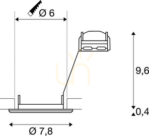 Spot încastrat SLV PIKA alamă GU10 50W 230V 1000716 small 3