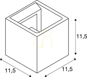 Lampă de perete SLV Solid Cube gri beton G9 25W 1000910 small 4