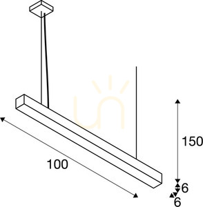 Lampă suspendată SLV Q-LINE PD negru 46W 4000K 100cm 1000933 small 6