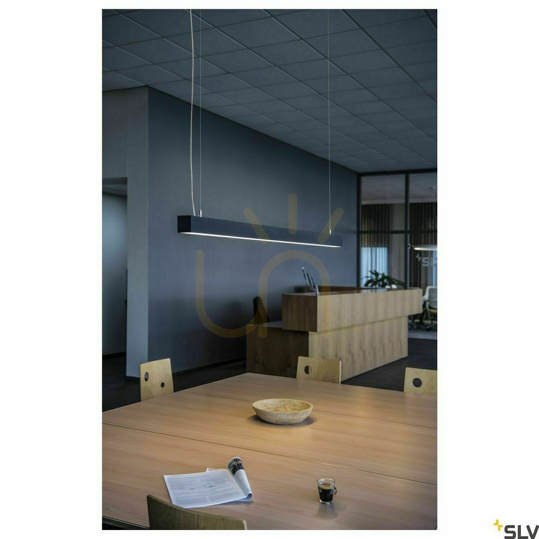 Afişa Lampa suspendată SLV Q-LINE DALI Single LED negru 47W 3000K 142 cm 1001309 Lampa suspendată SLV Q-LINE DALI Single LED negru 47W 3000K 142 cm 1001309