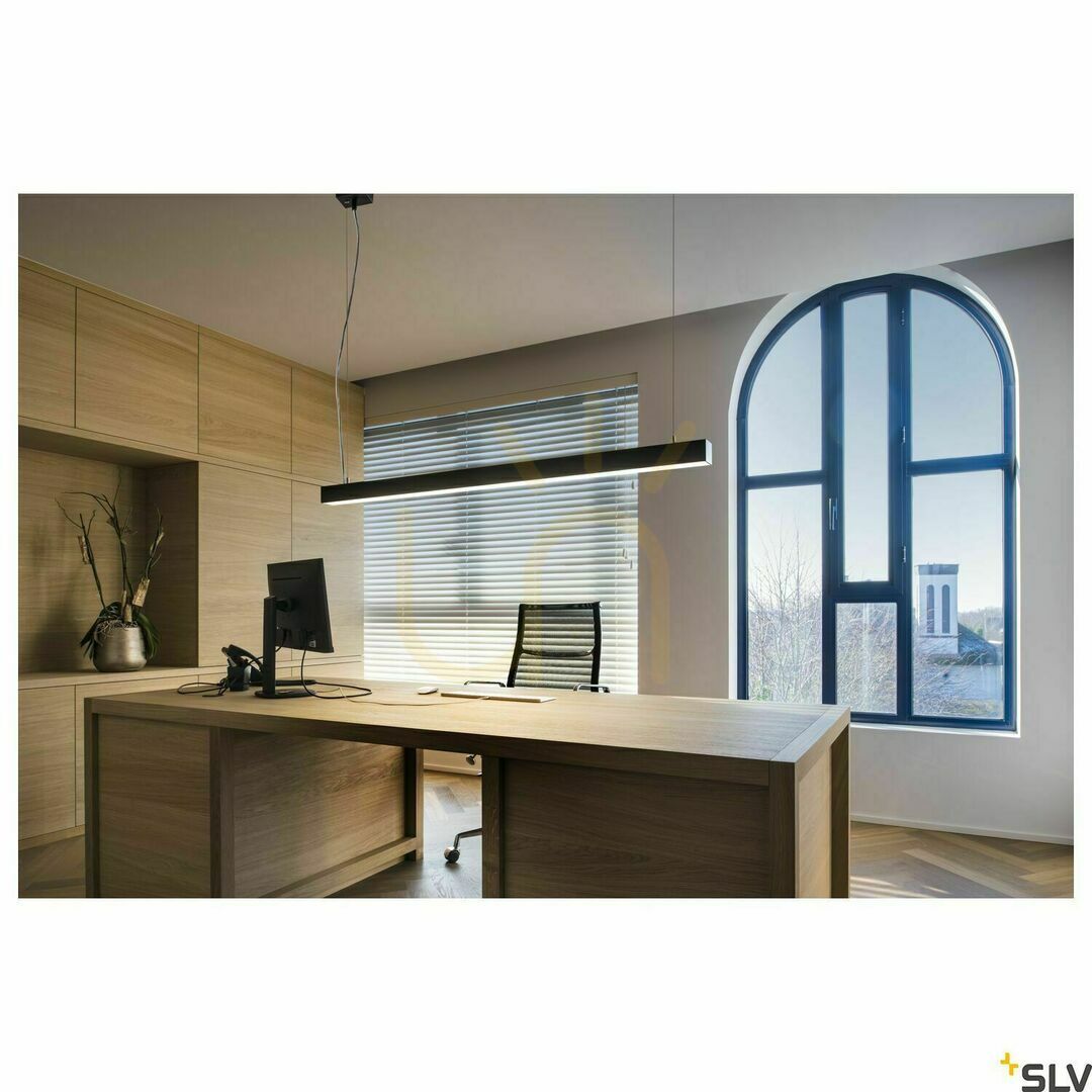 Spectacol Lampa suspendată SLV Q-LINE DALI Single LED negru 47W 3000K 142 cm 1001309 Lampa suspendată SLV Q-LINE DALI Single LED negru 47W 3000K 142 cm 1001309