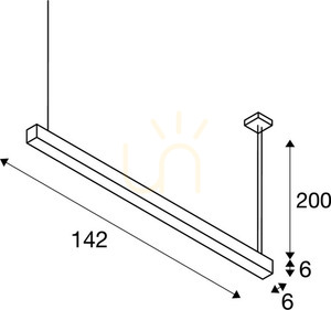 Lampa suspendată SLV Q-LINE DALI Single LED negru 47W 3000K 142 cm 1001309 5 Lampa suspendată SLV Q-LINE DALI Single LED negru 47W 3000K 142 cm 1001309 small 5