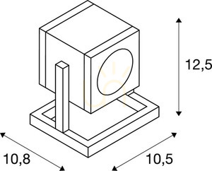 Lampă de exterior portabilă SLV CUBIX 1 antracit IP44 25W 132835 small 3