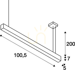 Lampă suspendată SLV GLENOS II negru LED 43W 4000K 105 cm 1001403 small 4