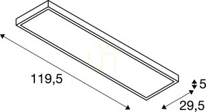Lampa de tavan SLV LED PANEL 1200x300 alb 45W 3000K 3100lm 1001505 2 Lampa de tavan SLV LED PANEL 1200x300 alb 45W 3000K 3100lm 1001505 small 2