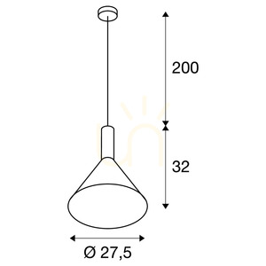 Lampă suspendată SLV PHELIA neagră E27 27,5 cm 133310 small 6
