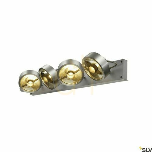 Verifica Spot de perete și tavan SLV KALU CW 1002025, aluminiu periat, 4×GU10 QPAR111, 60 cm