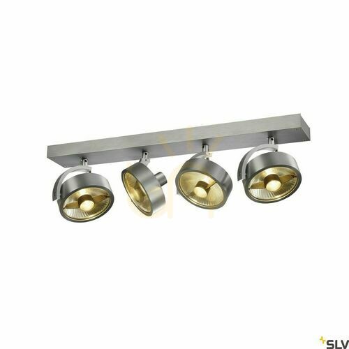 Verifica Spot de perete și tavan SLV KALU CW 1002025, aluminiu periat, 4×GU10 QPAR111, 60 cm