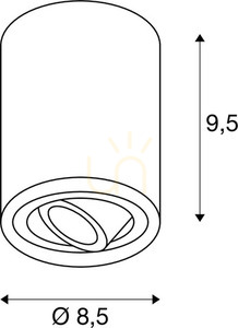 Plafonieră SLV TRILEDO ROUND CL aluminiu GU10 10W 8,5 cm 1002012 small 1