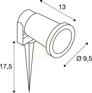 Proiector exterior SLV NAUTILUS QPAR51 Rusty aluminiu IP44/IP65 11W 1001964 small 5