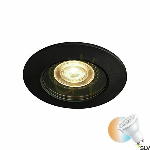 Verifica Spot încastrat exterior SLV VARU GU10 negru IP65 Ø10 cm 1001930