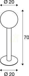 Lampă stâlp exterior SLV GLOO PURE antracit E27 IP44 70 cm 1002001 small 3