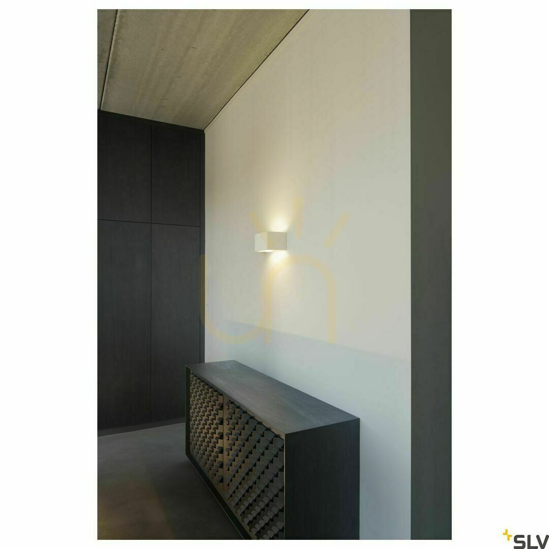 Afişa Lampă de perete SLV PLASTRA QT-DE12 alb gips 20W 1002238 Lampă de perete SLV PLASTRA QT-DE12 alb gips 20W 1002238