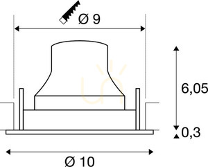 Spot încastrat SLV NUMINOS MOVE S negru/alb 8,6W 3000K 730lm 1005341 small 2