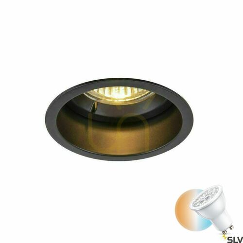 Verifica Spot încastrat SLV HORN GU10 negru aluminiu 25W IP20/IP44 1005435