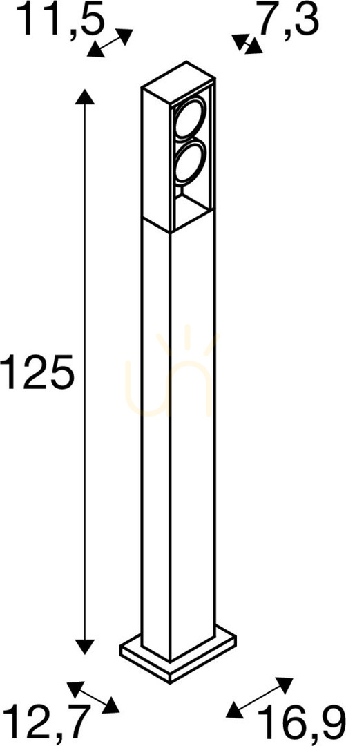 Spectacol Lampă stâlp exterior SLV ESKINA FRAME 125 antracit LED 27W IP65 1005439 Lampă stâlp exterior SLV ESKINA FRAME 125 antracit LED 27W IP65 1005439