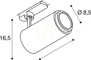 Proiector pe șină SLV NUMINOS ZOOM M DALI alb LED 20 W 780-1900 lm 4000 K 15-60° trifazat 1006119 small 4