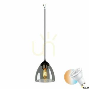 Lampă suspendată SLV PARA CONE GL GU10 negru sticlă aluminiu 13,5 cm 1006159 small 0