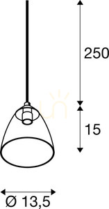 Lampă suspendată SLV PARA CONE GL GU10 negru sticlă aluminiu 13,5 cm 1006159 small 6
