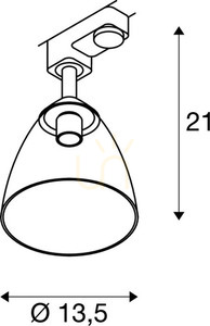 Lumină de șină SLV PARA CONE GL GU10 negru 13,5 cm 3 faze 1006157 small 5