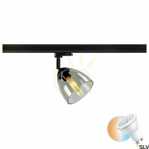 Verifica Lumină de șină SLV PARA CONE GL GU10 negru 13,5 cm 3 faze 1006157