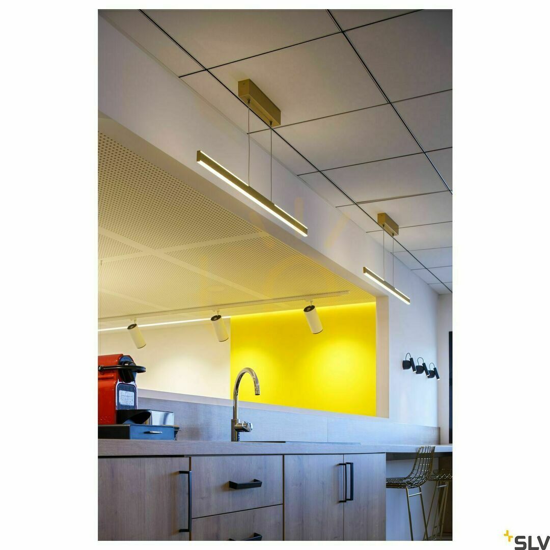 Spectacol Pendul LED SLV ONE LINEAR alamă 24W 104 cm 1006187 Pendul LED SLV ONE LINEAR alamă 24W 104 cm 1006187