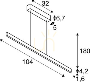 Lampă suspendată SLV ONE LINEAR 100 negru 24W 2700/3000K dimabilă 1006185 small 5