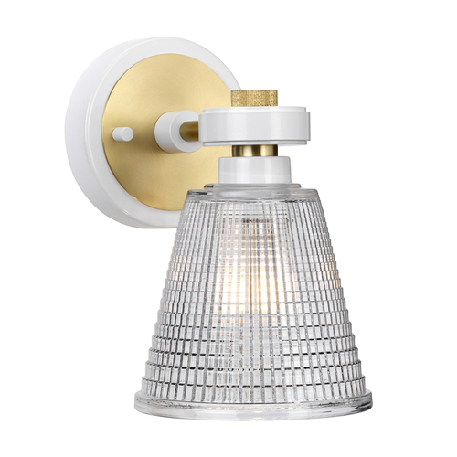 Verifica Gunnislake 1 lumină de perete - alamă albă îmbătrânită Elstead