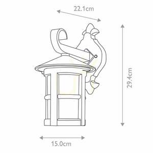 Hereford 1 Light Wall Down Lantern Elstead small 5