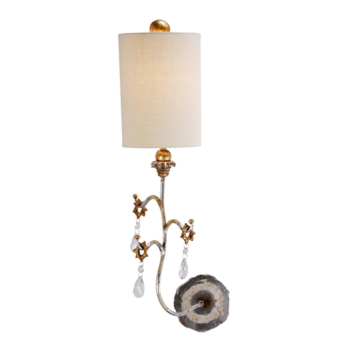 Verifica Tivoli 1 Light Wall Light - Argintiu și Cremă Patina Elstead