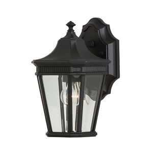 Cotswold Lane 1 Light Small Wall Lantern - negru Elstead small 0