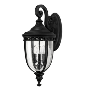 Lanternă de perete mare English Bridle cu 3 lumini - negru Elstead small 0