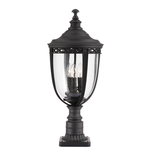 Piedestal englezesc cu 3 lumini mari - negru Elstead small 0