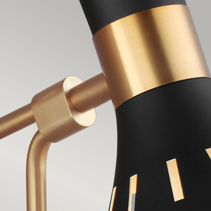 Joan 1 Light Wall Light - Midnight Black & Burnished Brass Elstead small 5