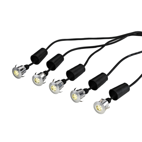 Verifica Derwent 5 x Deck / lumina de grădină cu cablu de 6m și transformator 12V Elstead