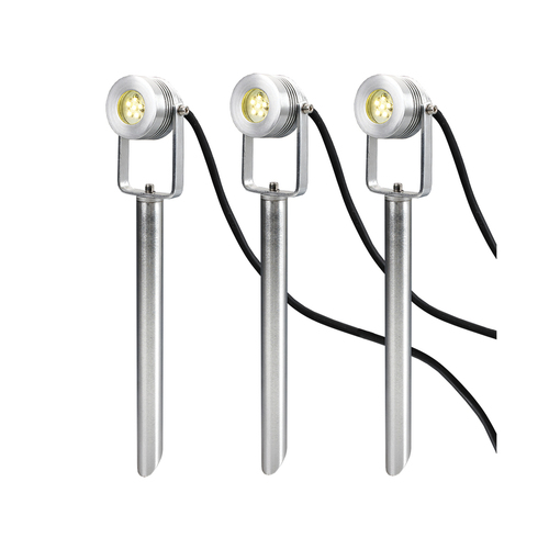 Verifica Spennymoor Kit de pornire, inclusiv 3 x spoturi de 12V, 3 x țepi, cablu de 6 m și transformator de 12V Elstead