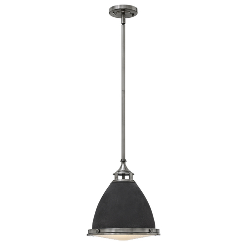 Verifica Lampă cu pandantiv mediu Amelia cu 1 lumină - Zinc îmbătrânit Elstead