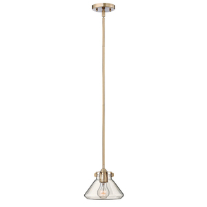 Congres 1 Light Clear Glass Pendant - Caramel periat Elstead small 0