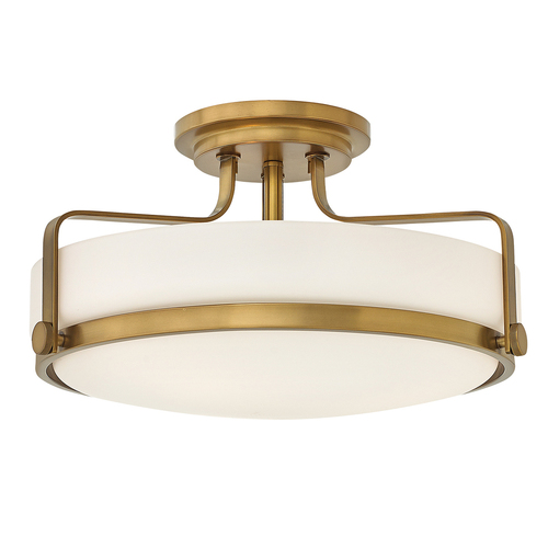 Verifica Harper Medium Semi Flush - Heritage Brass Elstead