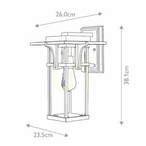 Manhattan 1 Light 1 Light Medium Wall Lantern Elstead small 4