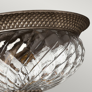 Plantation 3 Light 3 Large Flush - Pearl Bronze Elstead small 1